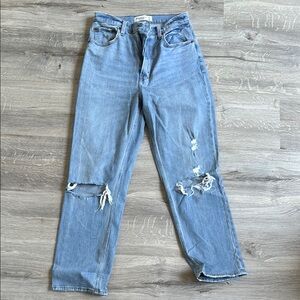 Abercrombie & Fitch Blue Boyfriend Jeans Distressed